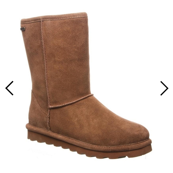 BEARPAW New Helen Short Sheepskin Boots - Hickory II - Picture 1 of 7